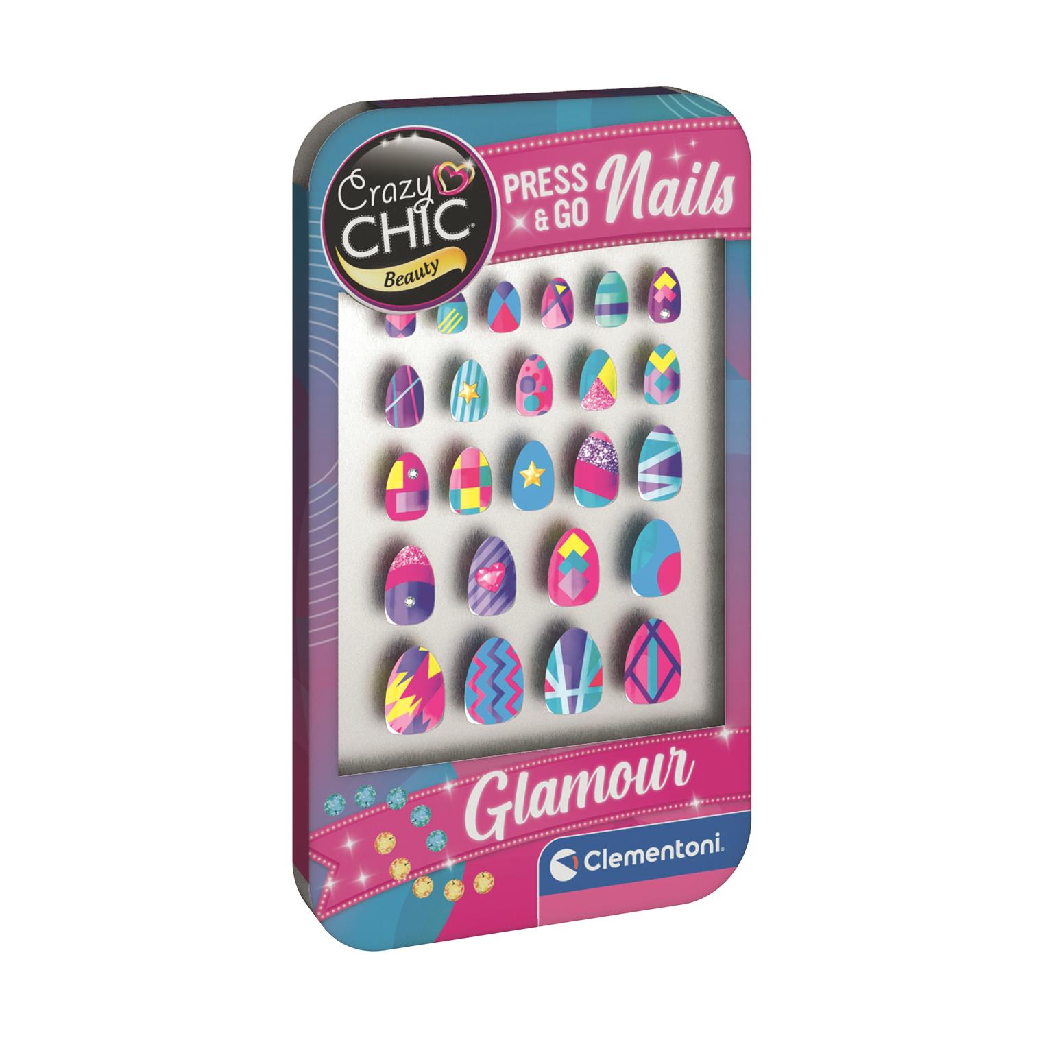 Clementoni – CC Lovely Make-Up – Press & Go Nails – Glamour (I-18157) v:5351549