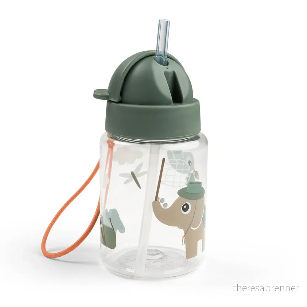 Done by Deer - Straw Bottle - Green - 280 ml v:6855645
