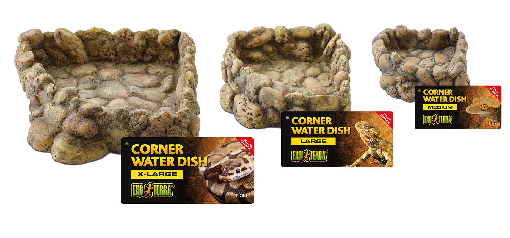 Exo Terra - Water Bowl Corner - Neutral, Natural - XL v:4733978