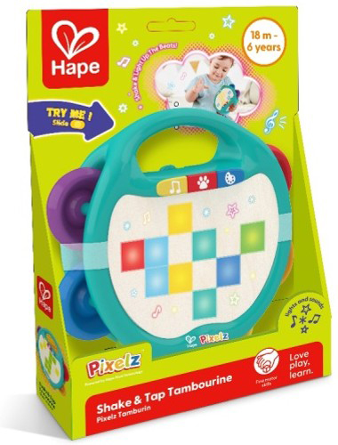 Hape - Pixelz Shake & Tap Tambourine (87-0705) v:4713214