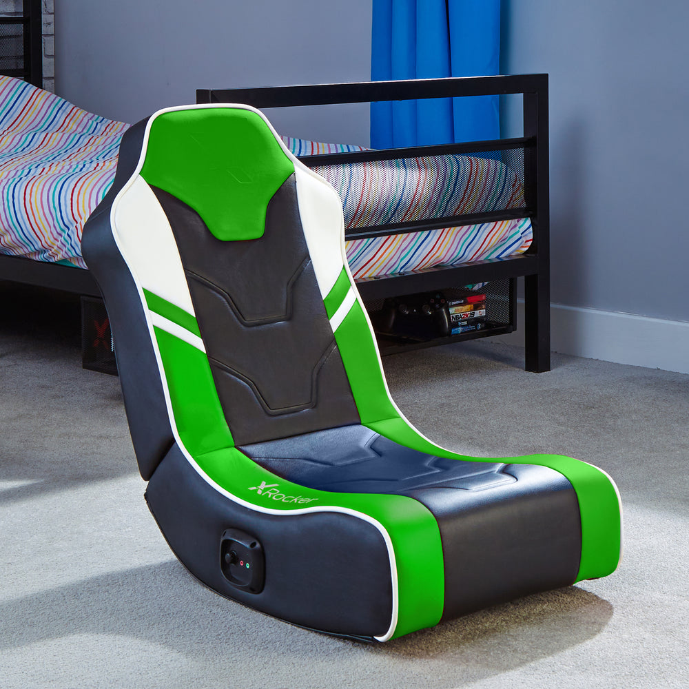 X-Rocker - Shadow 2.0 Stereo Audio Gaming Floor Rocker - Green - SOLO - Gratis frakt v:6008840