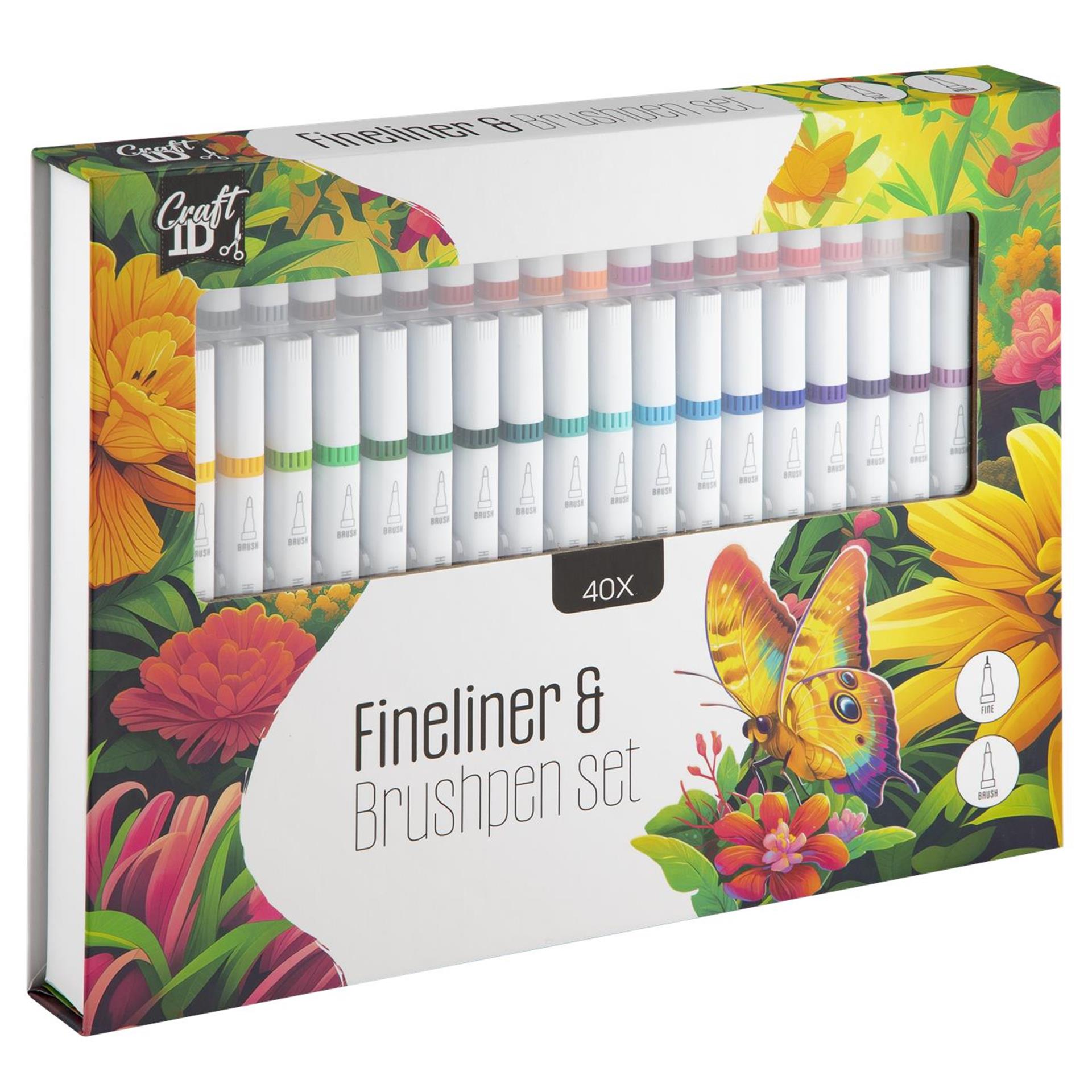 Craft ID – Fineliner & Brushpen set 40 pcs (CR5028/GE) v:4268412 Craft ID – Fineliner & Brushpen set 40 pcs (CR5028/GE) v:4268412