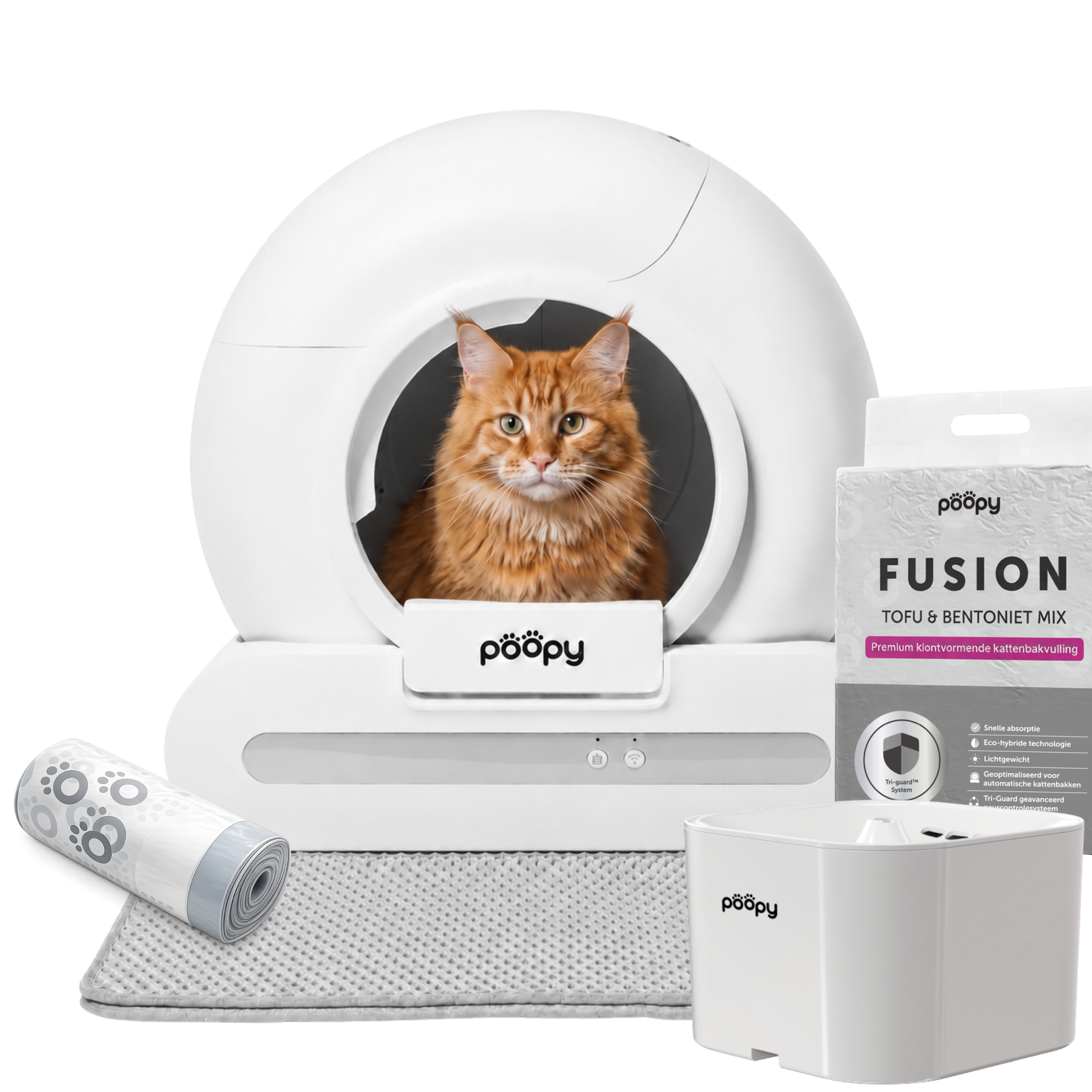 Poopy Nano 3 - Automatic Self Cleaning Litter Box - White - all you need - Gratis frakt v:3185211