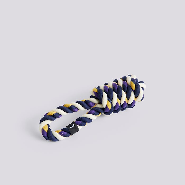 HAY - Dog Rope Toy -Blue, Purple, Ochre 8x29cm v:8565926