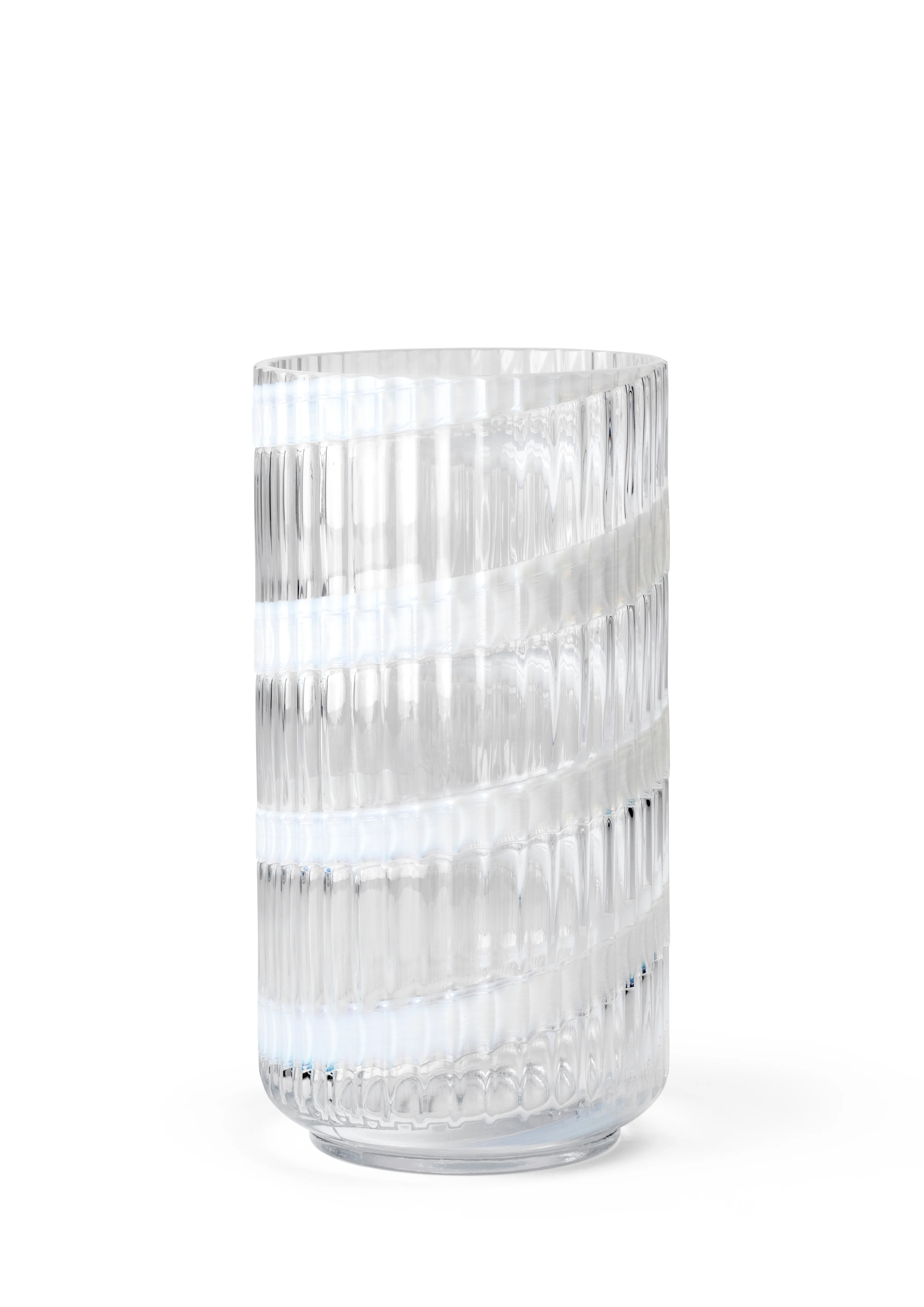 Lyngby Porcelæn - Lyngby Vase - Swirl White - 20.5 cm - Gratis frakt v:4278968
