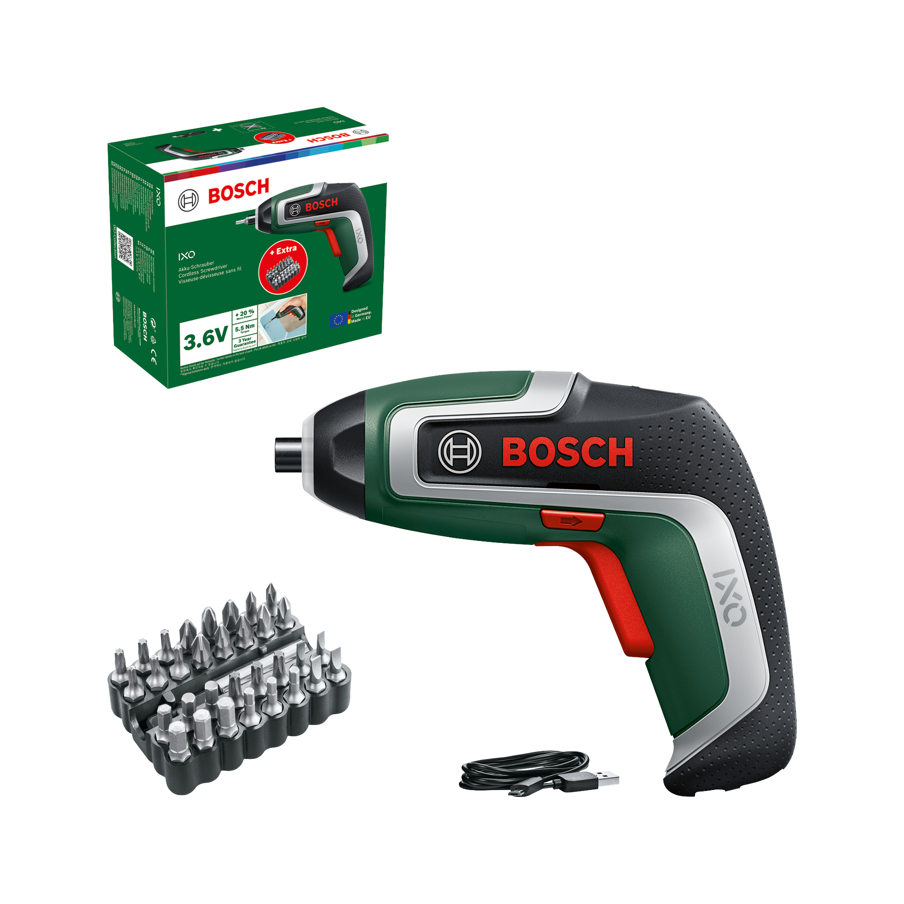 Bosch DIY – AKKUSKRUETRÆKKER IXO 7 3,6V LEVEL – Gratis frakt v:7082447