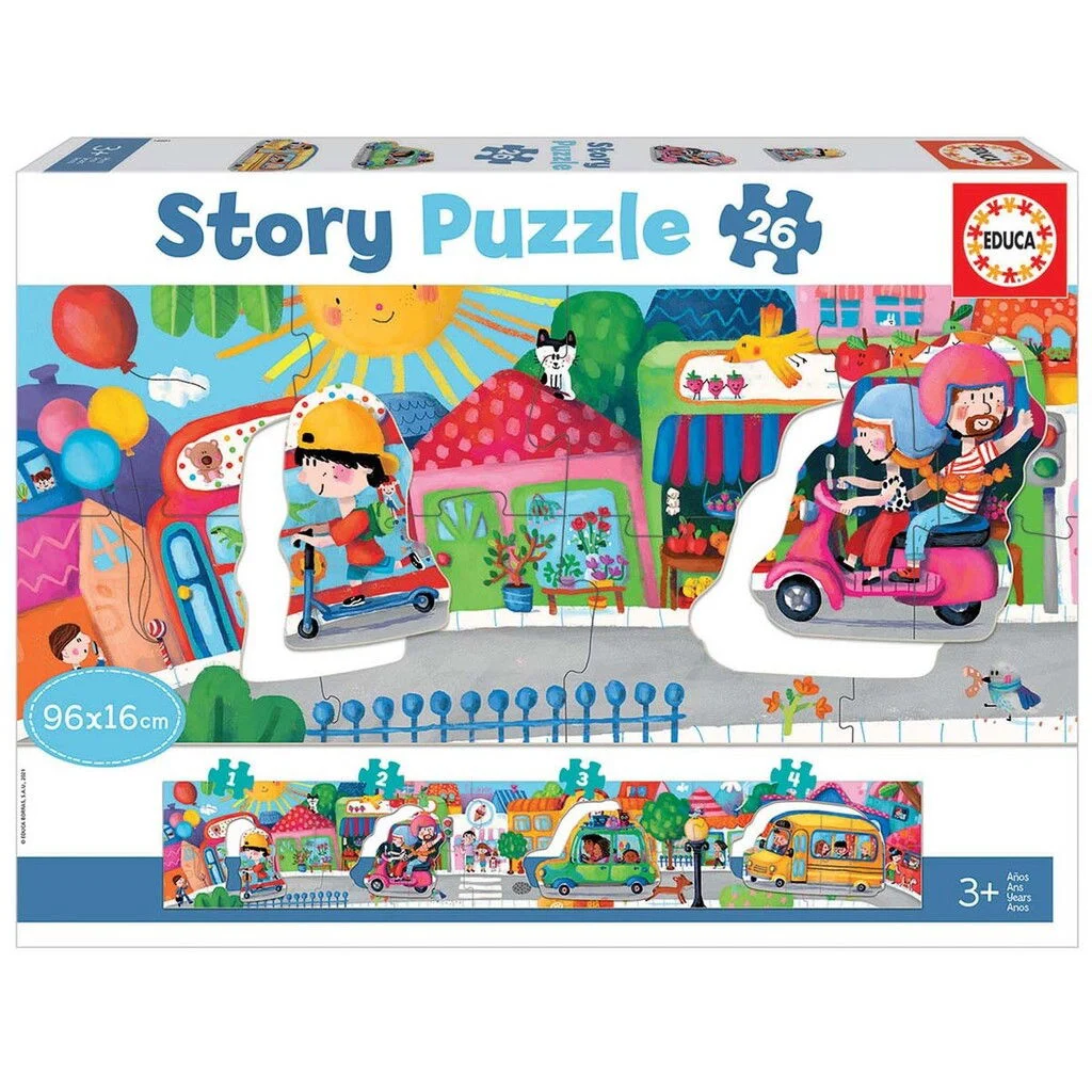 Educa – Story Puzzle, Vehicles in the City (80-18901) v:6972486