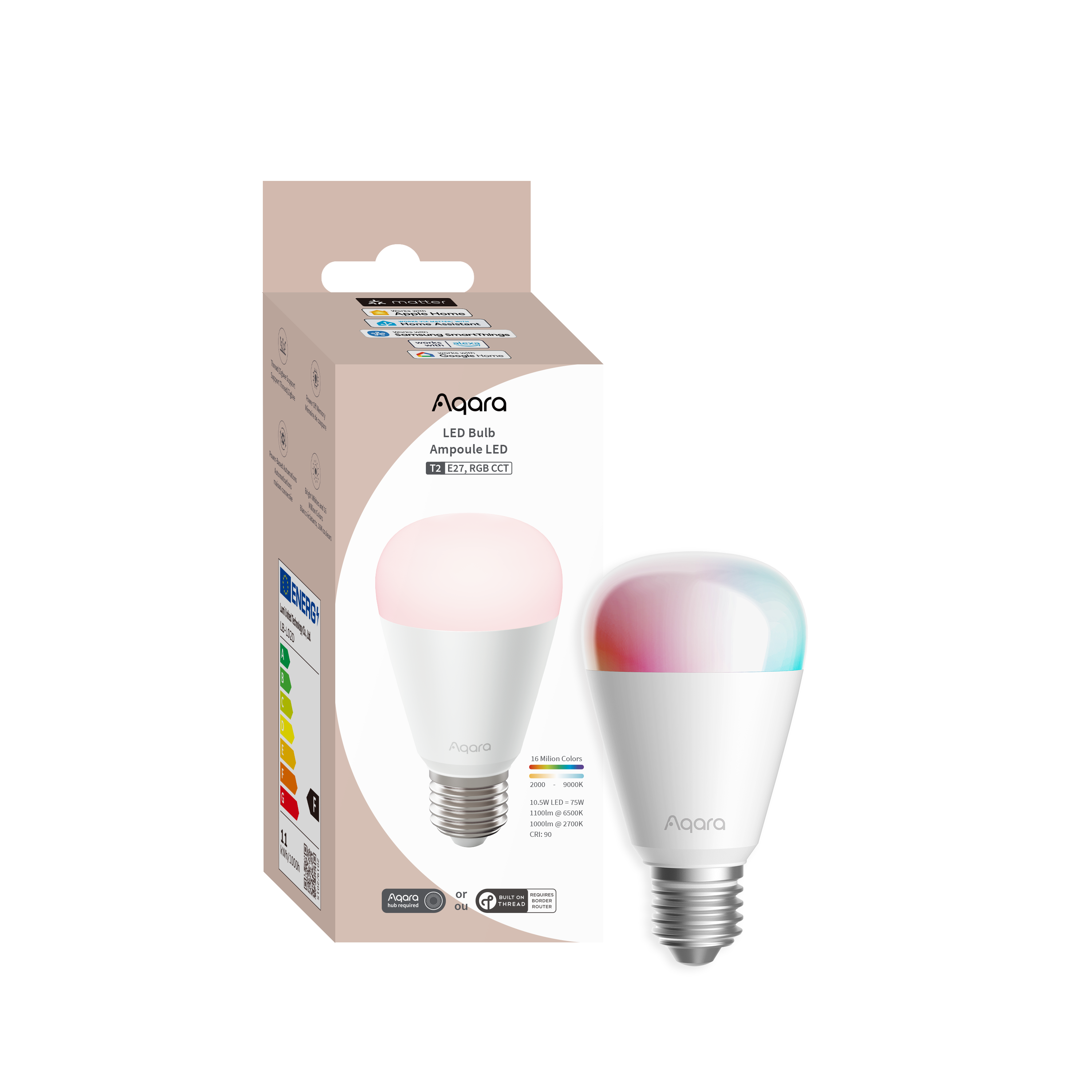 Aqara – LED Bulb T2 (RGB CCT, E27) v:9104733 Aqara – LED Bulb T2 (RGB CCT, E27) v:9104733