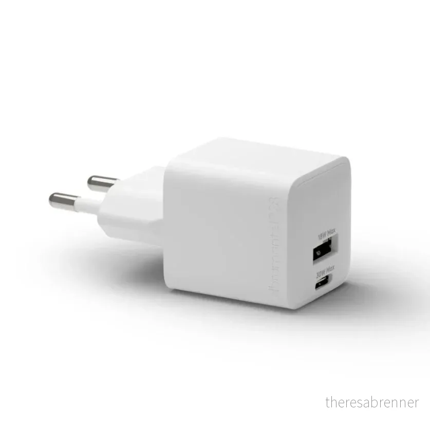 dbramante1928 - Re-charge - Vegglader GaN - USB-C+USB-A 30W+18W EU - Hvit v:7093886