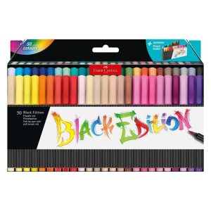 Faber-Castell – Black Edition Brush Tip Marker – 50 Asst. (116454) v:8972271 Faber-Castell – Black Edition Brush Tip Marker – 50 Asst. (116454) v:8972271