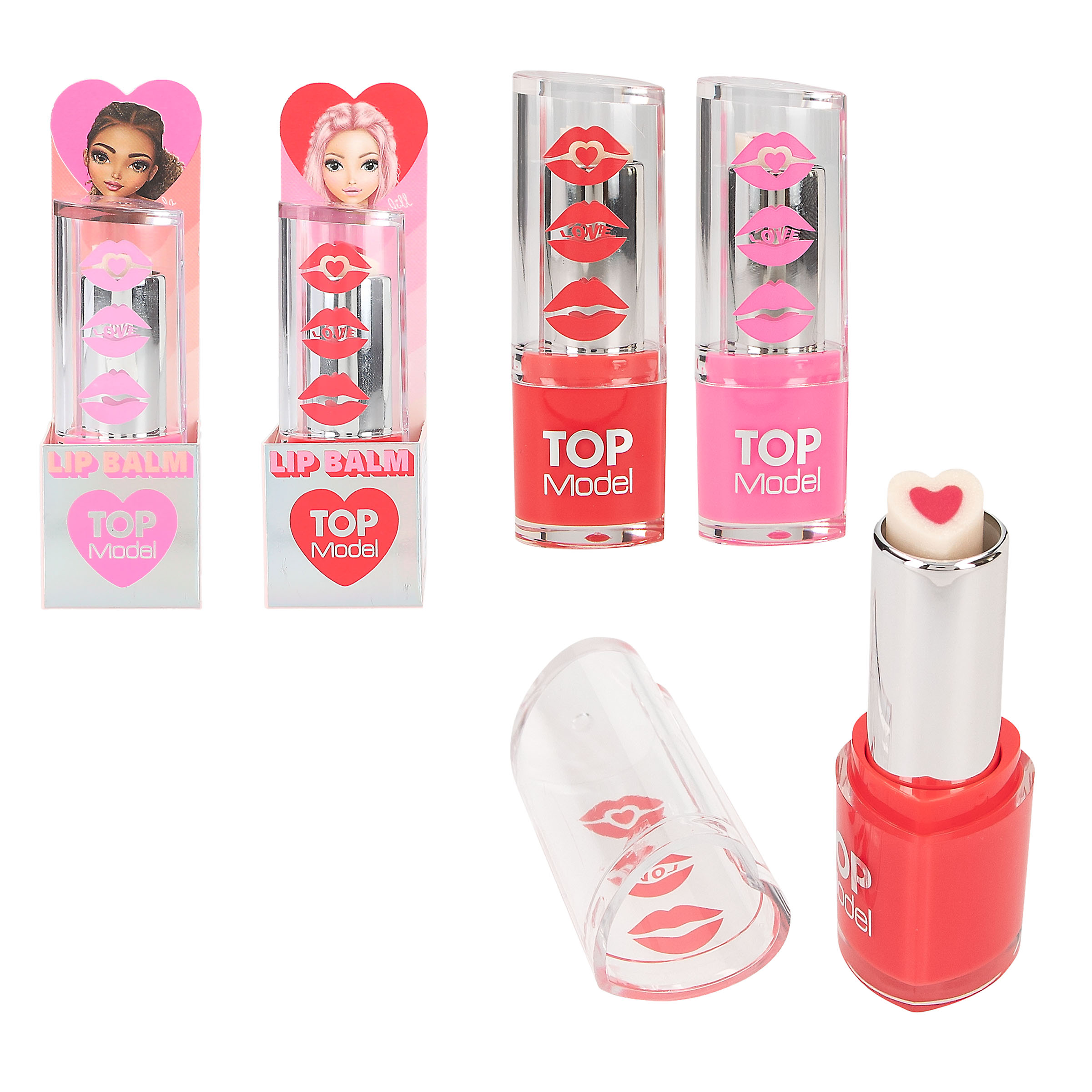 Topmodel - Heart in Heart Leppepomade - Pink, Red - 3.7 grams v:9933761