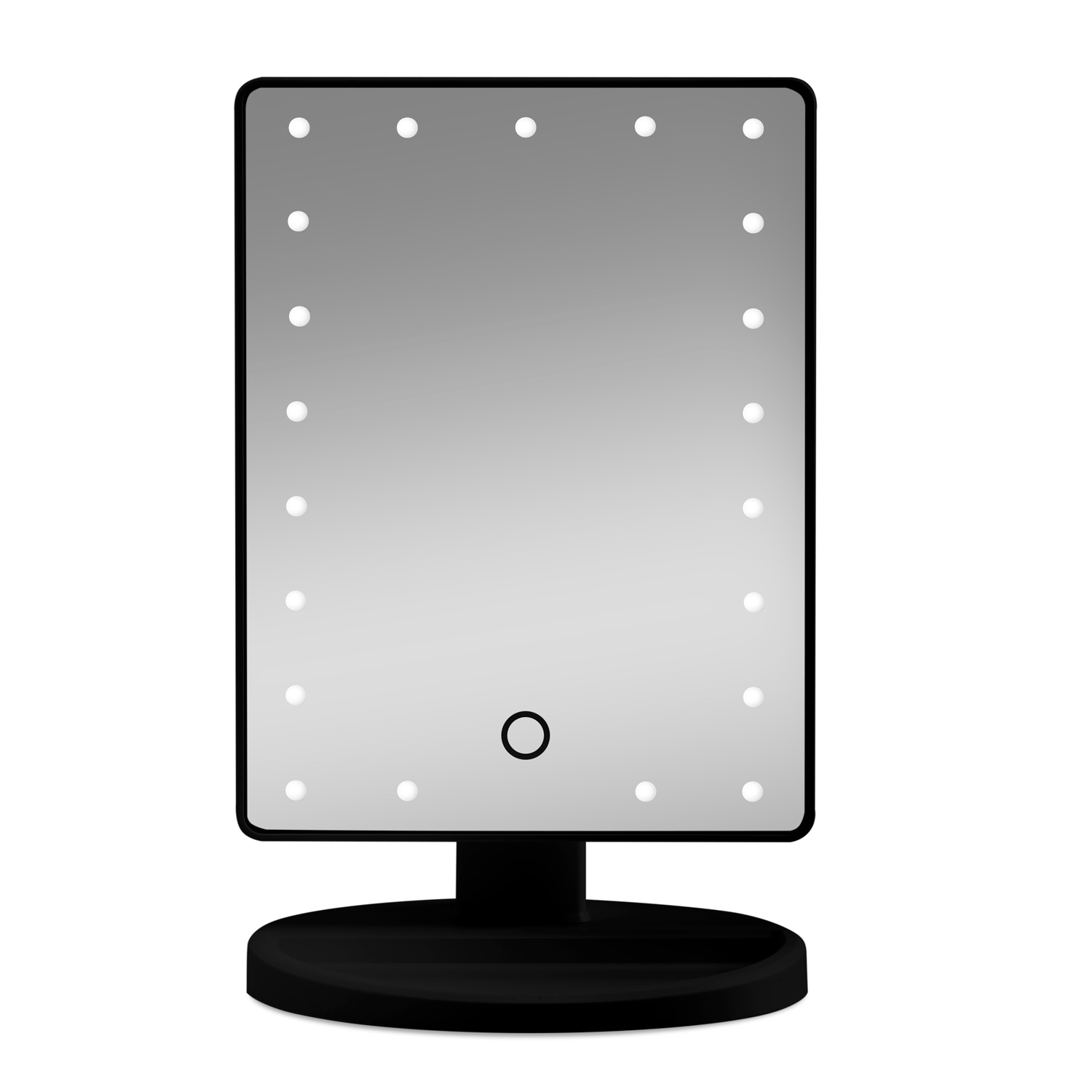 Gillian Jones - Makeup Mirror w. Heart LED Light & Touch Function Black - Black v:9587441