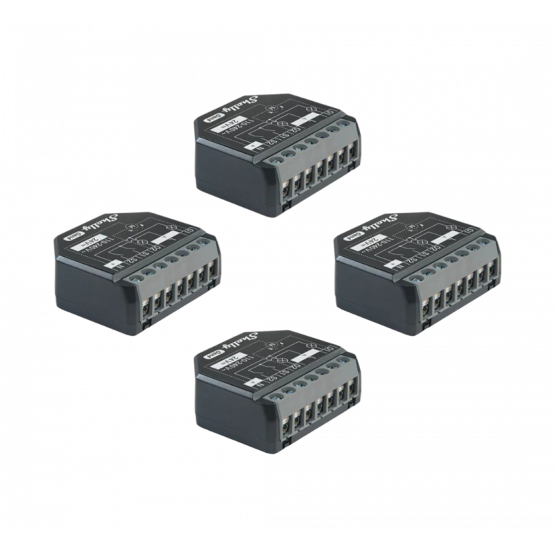 Shelly 2PM Gen4 – Smart Wi-Fi Relé Bryter med Strømmåling (4 Pakke) - Gratis frakt v:7919291