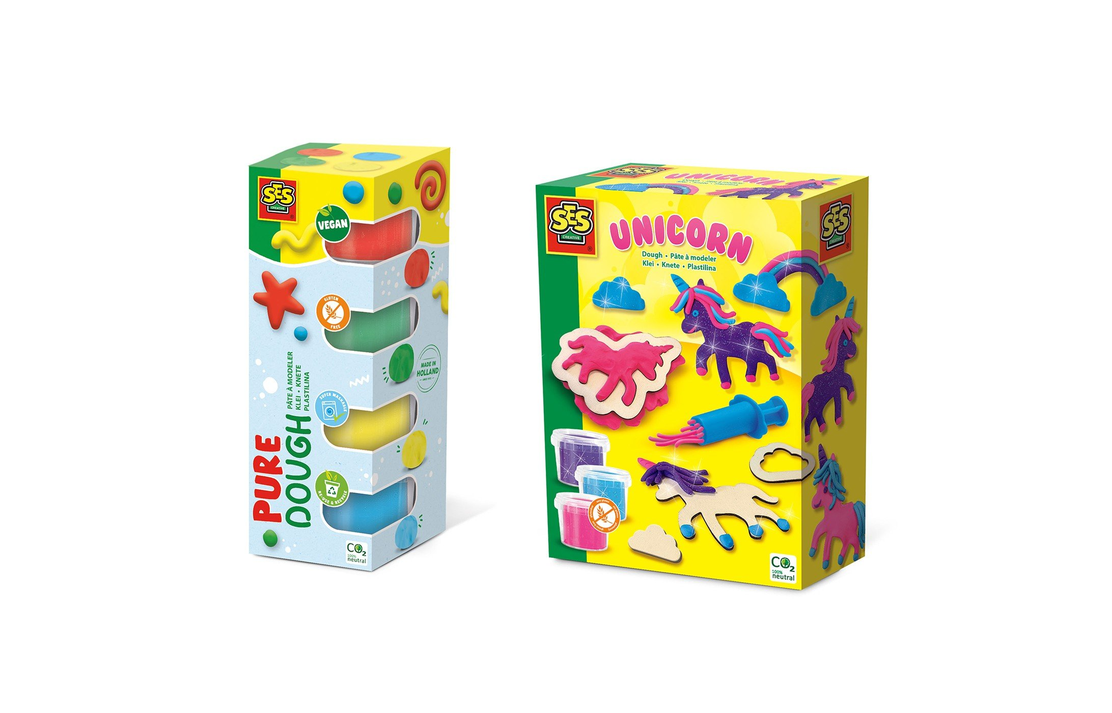 SES Creative - Dough - Feel good Pure and Unicorn Neon Glitter v:3727313