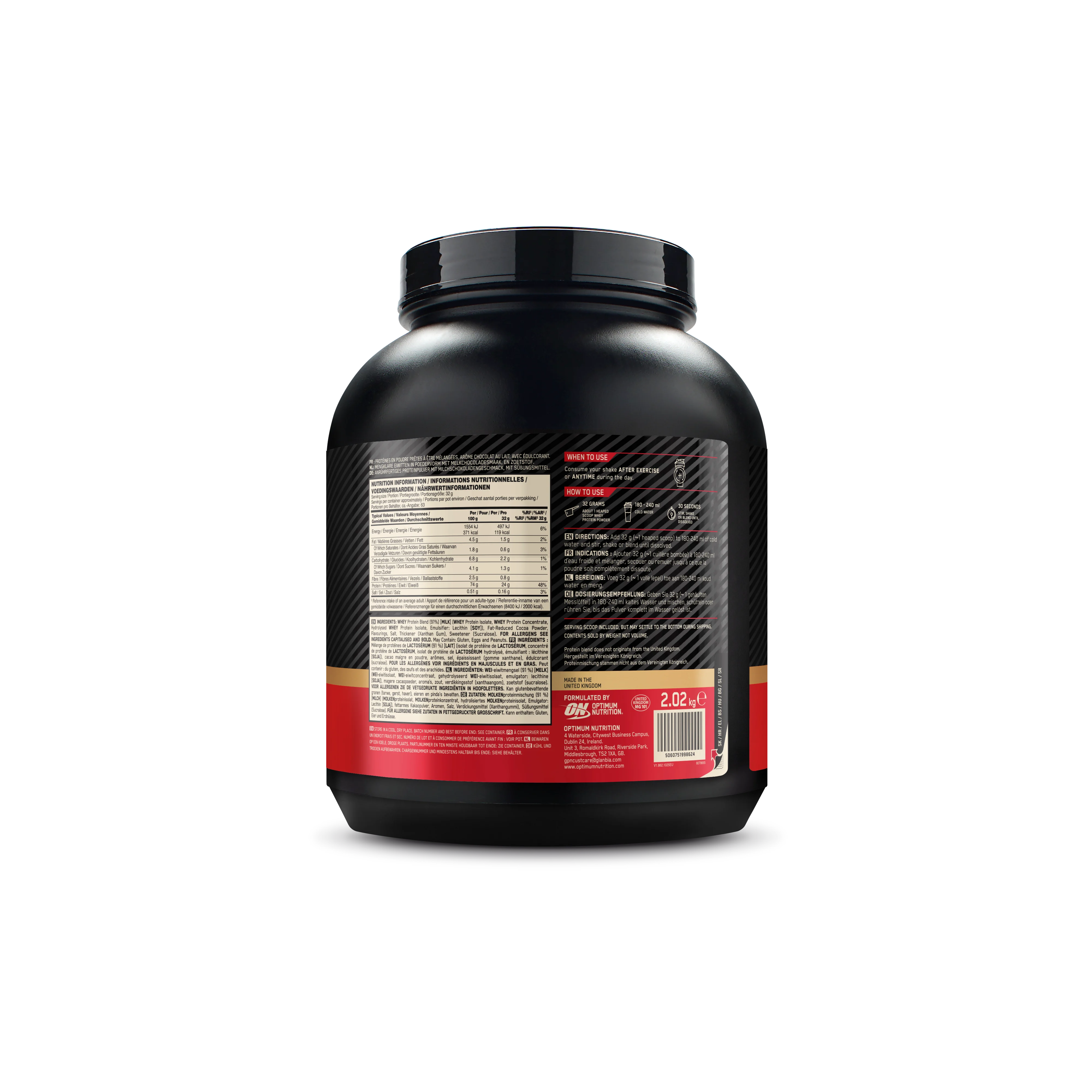 Optimum Nutrition – Gold Standard 100% – Extreme Milk Chocolate 2020 g – Gratis frakt v:3702725