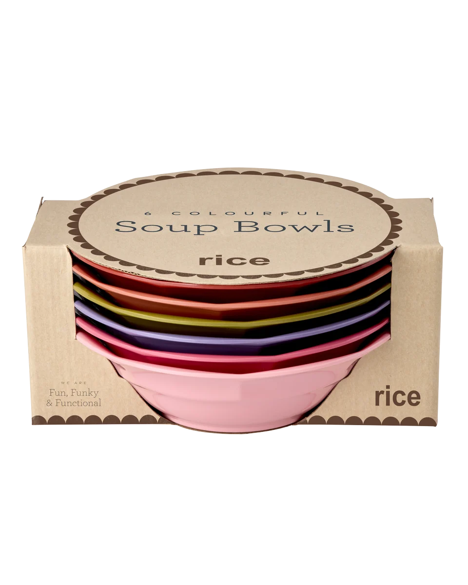 Rice - Melamine Soup Bowl - Assorted Solid Colors - 600 ml - Gratis frakt v:9474352