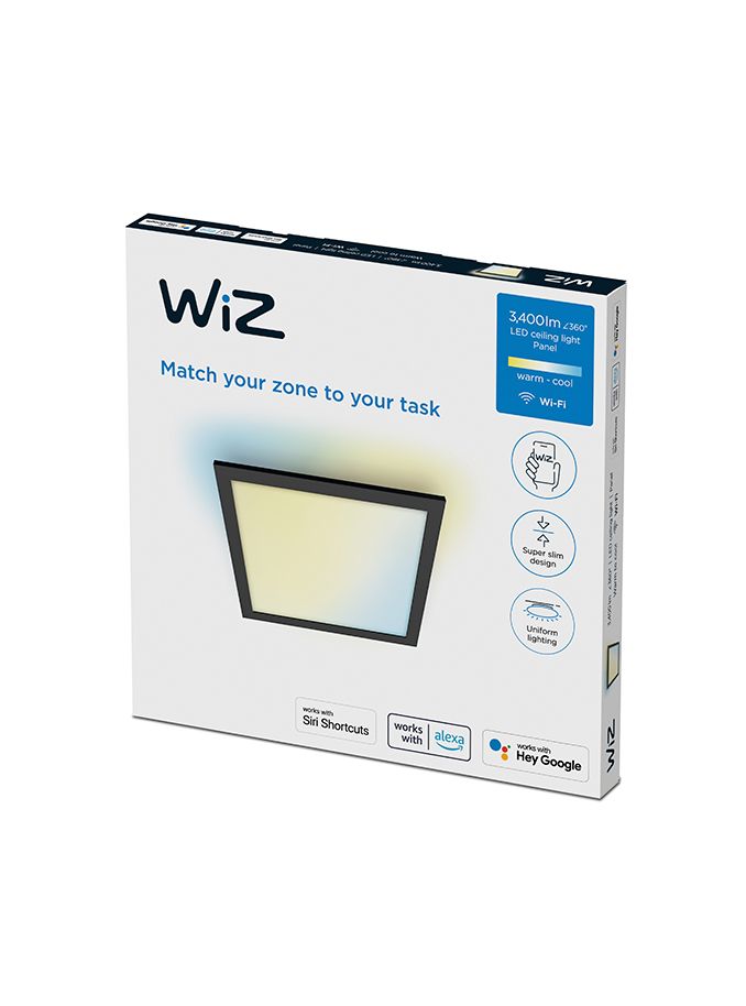 WiZ - Panel WiZ Ceiling SQ 36W Svart 27-65K TW - Gratis frakt v:8142536