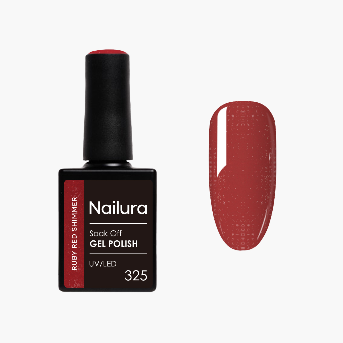 Nailura - Gel Polish 325 - Ruby Red Shimmer - 10 ml - Ruby Red Shimmer v:4110907