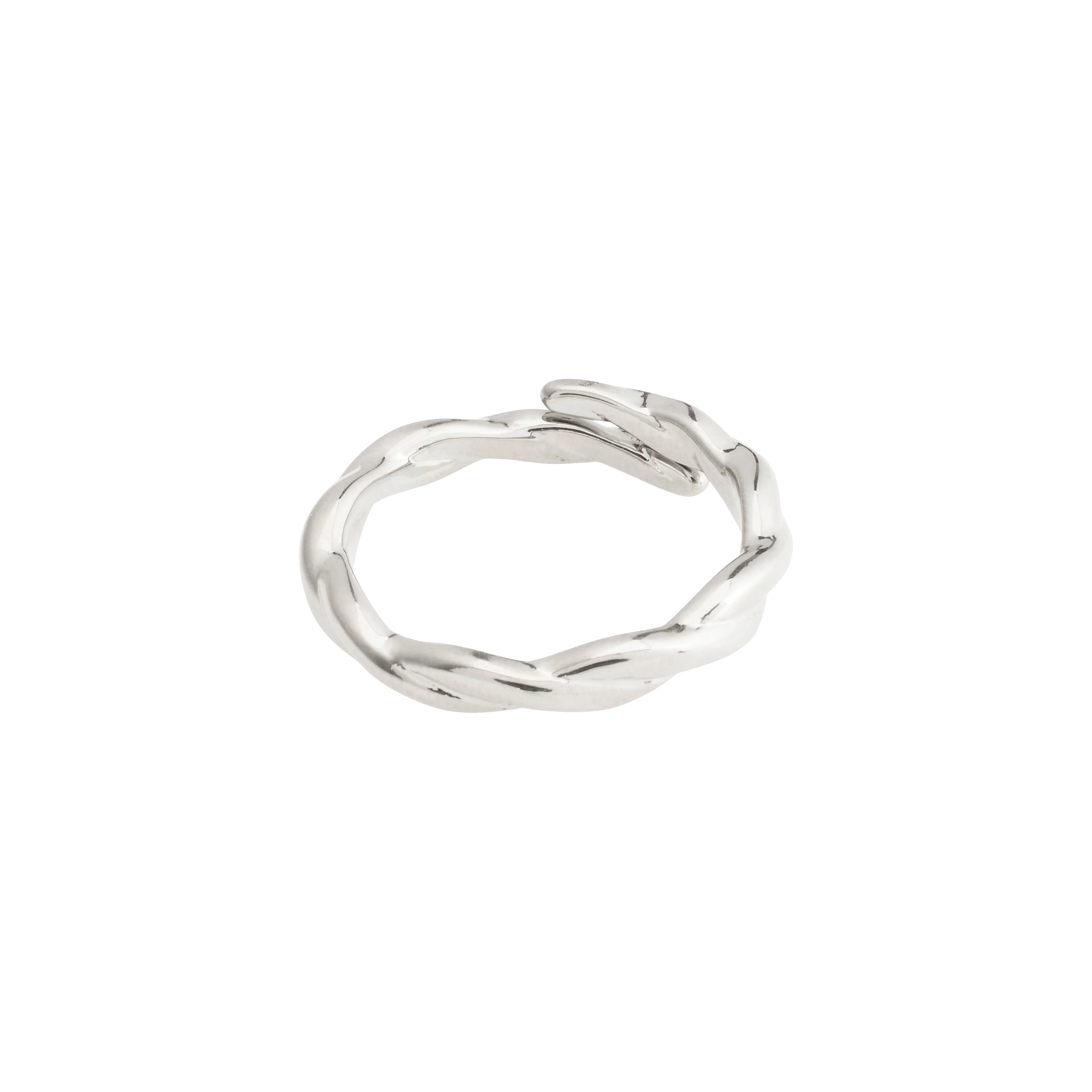 PILGRIM - Lulu Twirl Stack Ring - Silver Plated - Adjustable v:8395647
