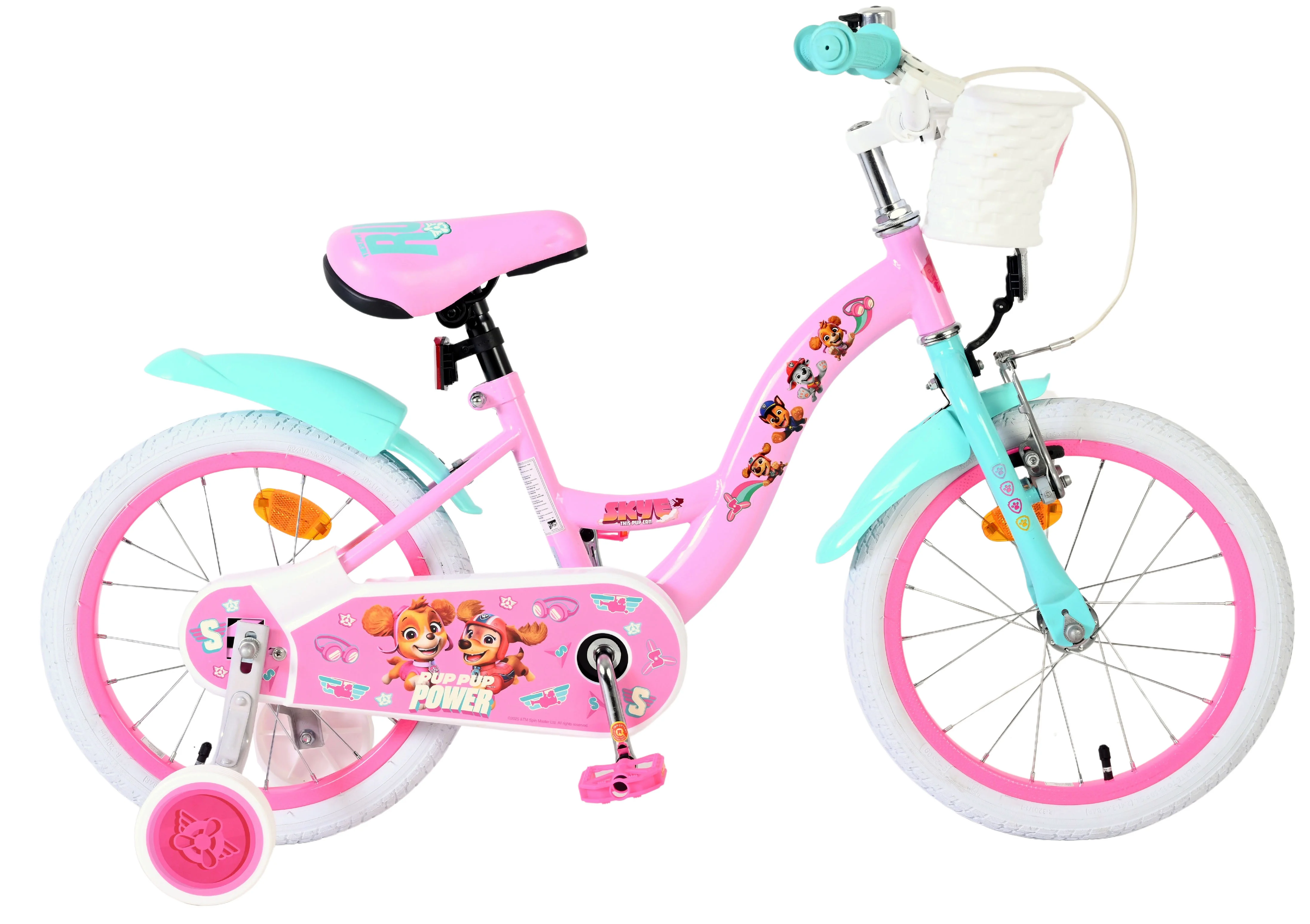 Volare - Children's Bicycle 16" - Paw Patrol Girls (20614-CB16) - Gratis frakt v:2278539