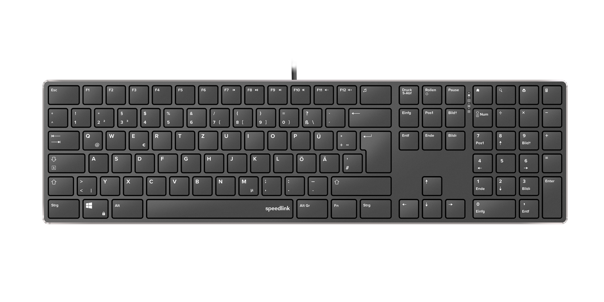 Speedlink - RIVA Slim Metal Scissor Keyboard, black - DE Layout v:6131881