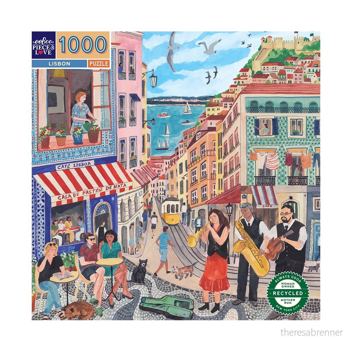 eeBoo - Puzzle 1000 pcs - Lisbon - (EPZTLSB) v:7185947