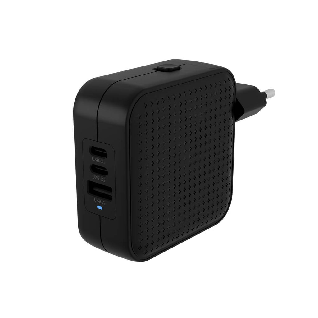 Hyper - HyperJuice 70W USB-C GaN Travel Charger (3C+1A) - Black - Black - Gratis frakt v:5109069
