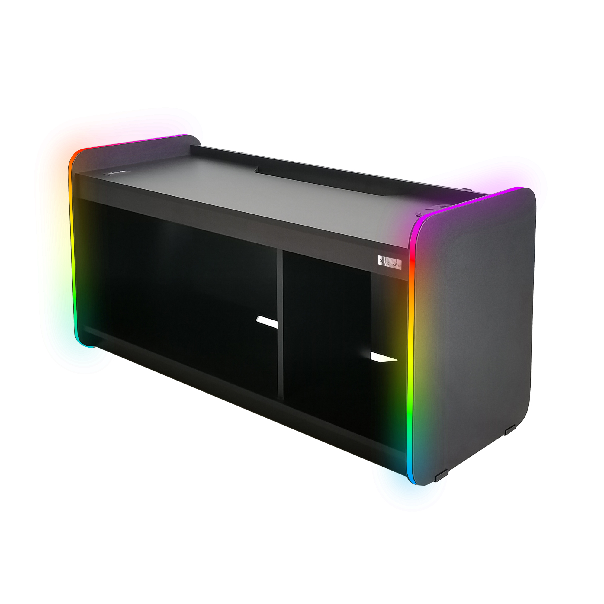 Xrocker Electra Tv Media Cabinet - Black With Black Led - Gratis frakt v:7829875