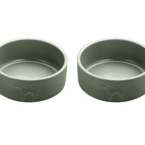 Hunter – 2 x Dog bowl ceramic Osby 550 ml, khaki v:9516432