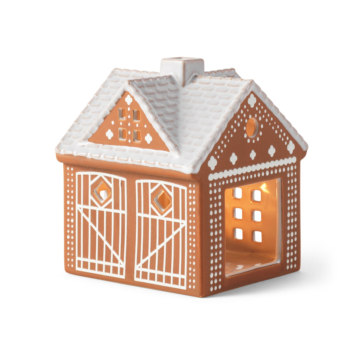 Kähler – Pepperkake-Lyshus Julekrybbe – H11,5 cm v:6614370 Kähler – Pepperkake-Lyshus Julekrybbe – H11,5 cm v:6614370