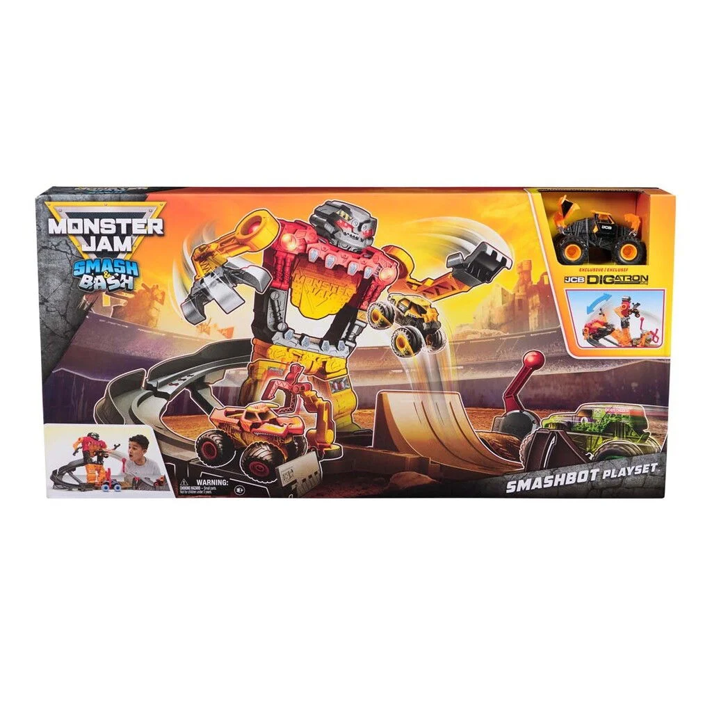 Monster Jam – 1:64 Smash & Bash Smashbot Playset (6072594) – Gratis frakt v:8537768