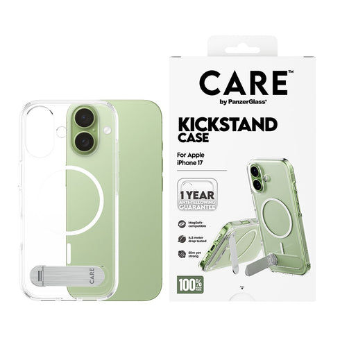 PanzerGlass – CARE Feature Case Transparent w. Kickstand & MagSafe – iPhone 17 v:4257141 PanzerGlass – CARE Feature Case Transparent w. Kickstand & MagSafe – iPhone 17 v:4257141