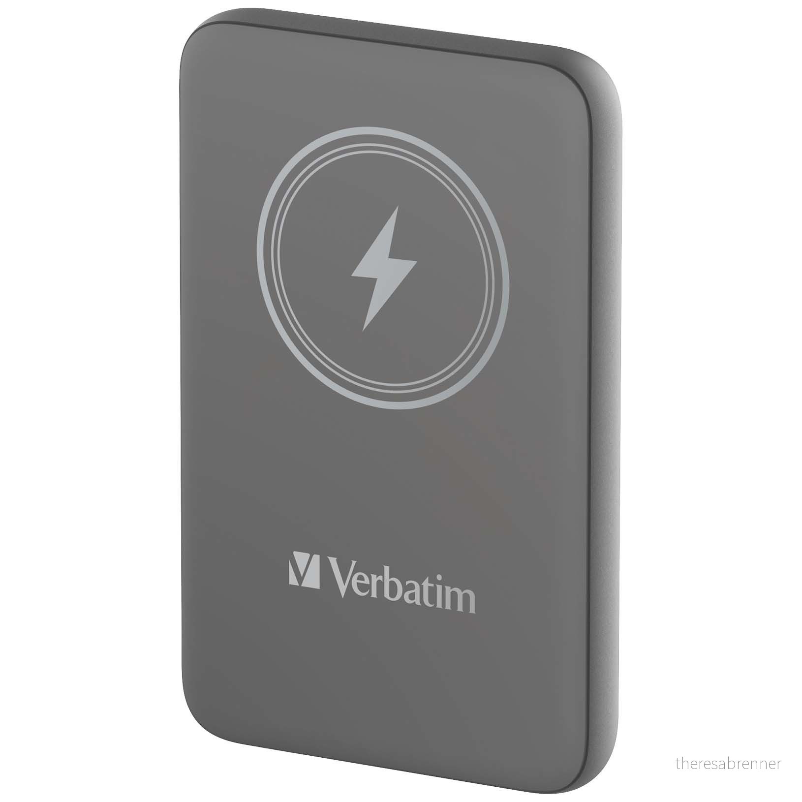 Verbatim – Charge ´n´ Go Magnetic Wireless Power Bank 10000 – Grey v:9369424