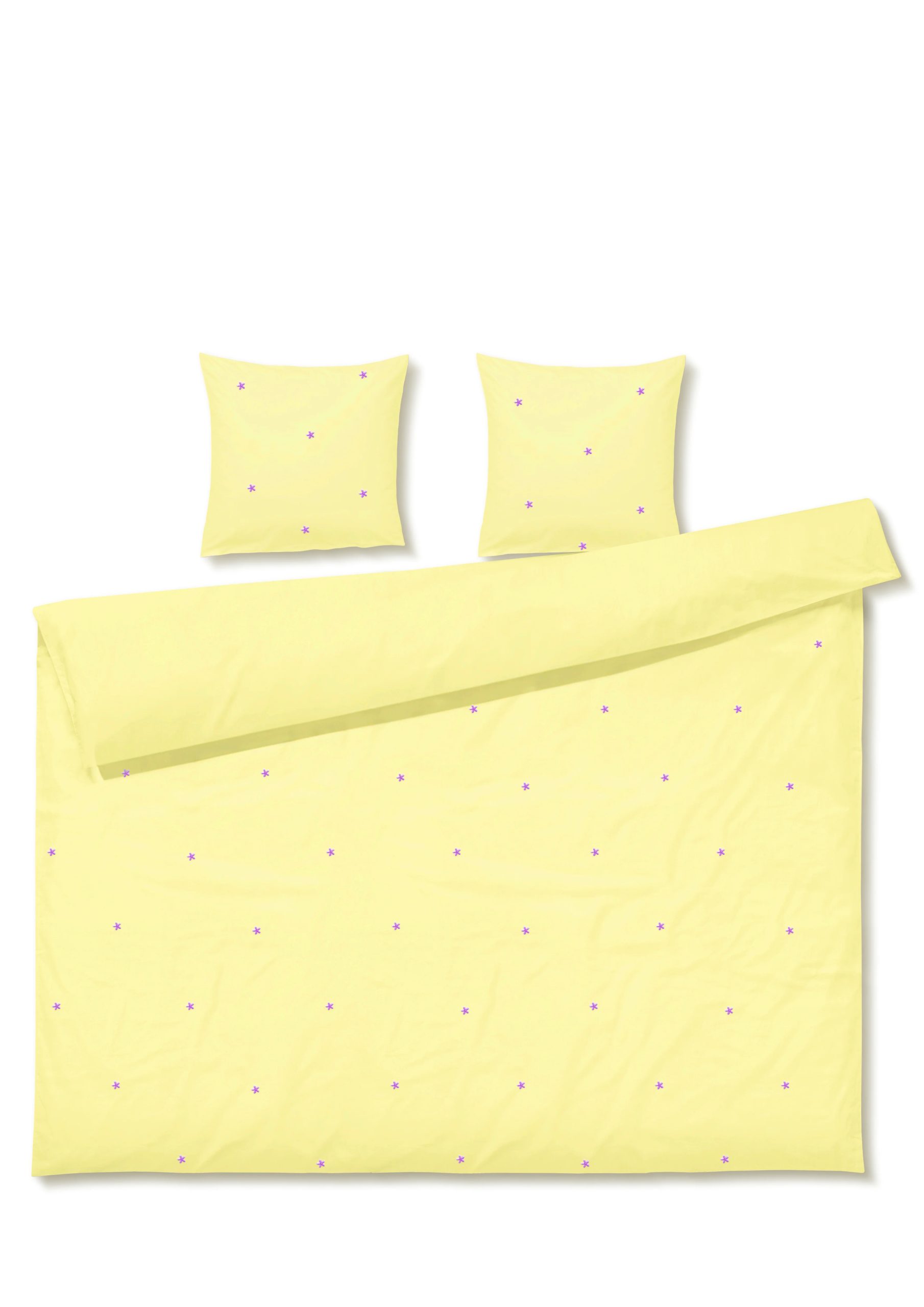 Juna - Daisy Sengetøy - Yellow - 200x220 cm - Gratis frakt v:2351288