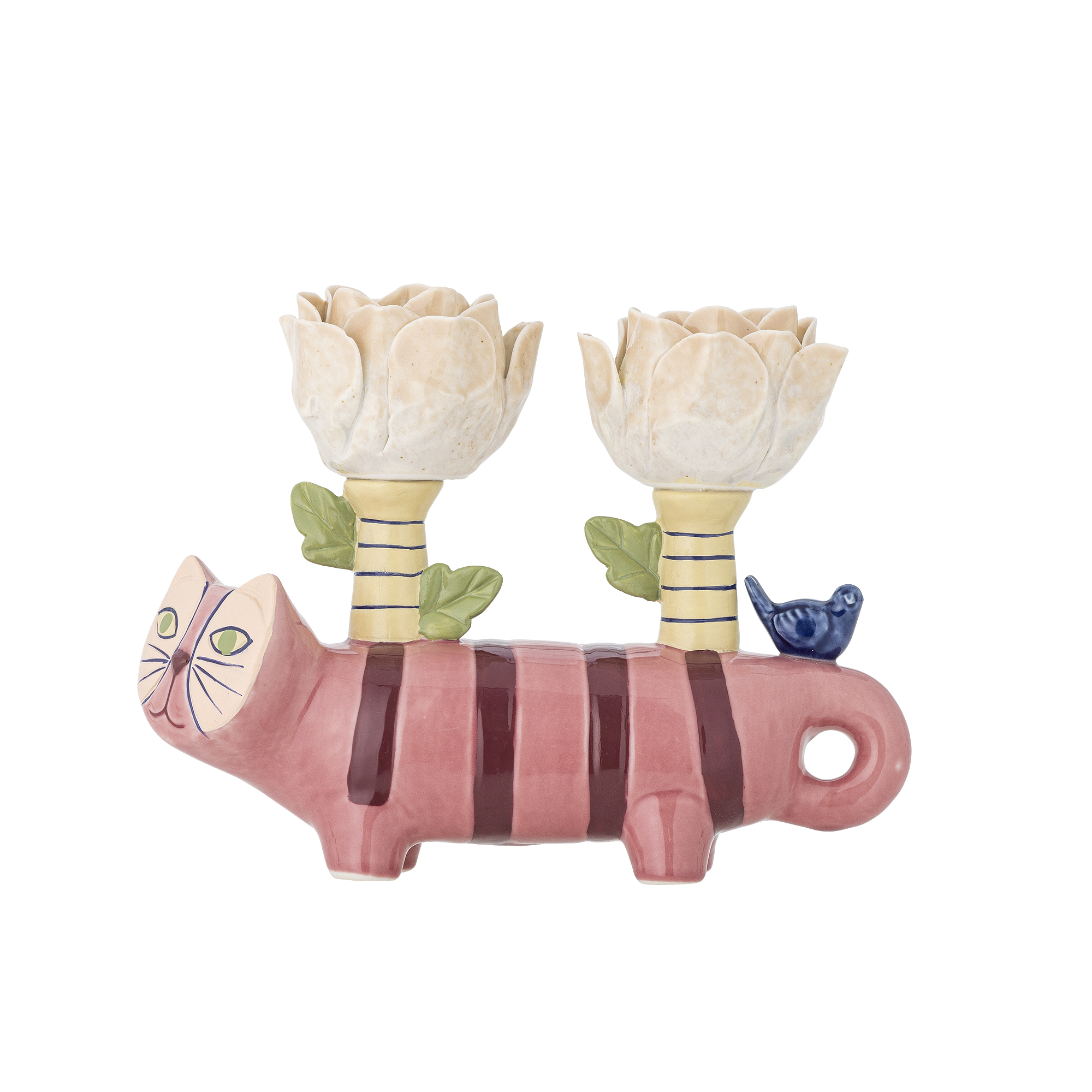 Bloomingville – Missy Candle Holder – Rose – Stoneware – Gratis frakt v:5216031