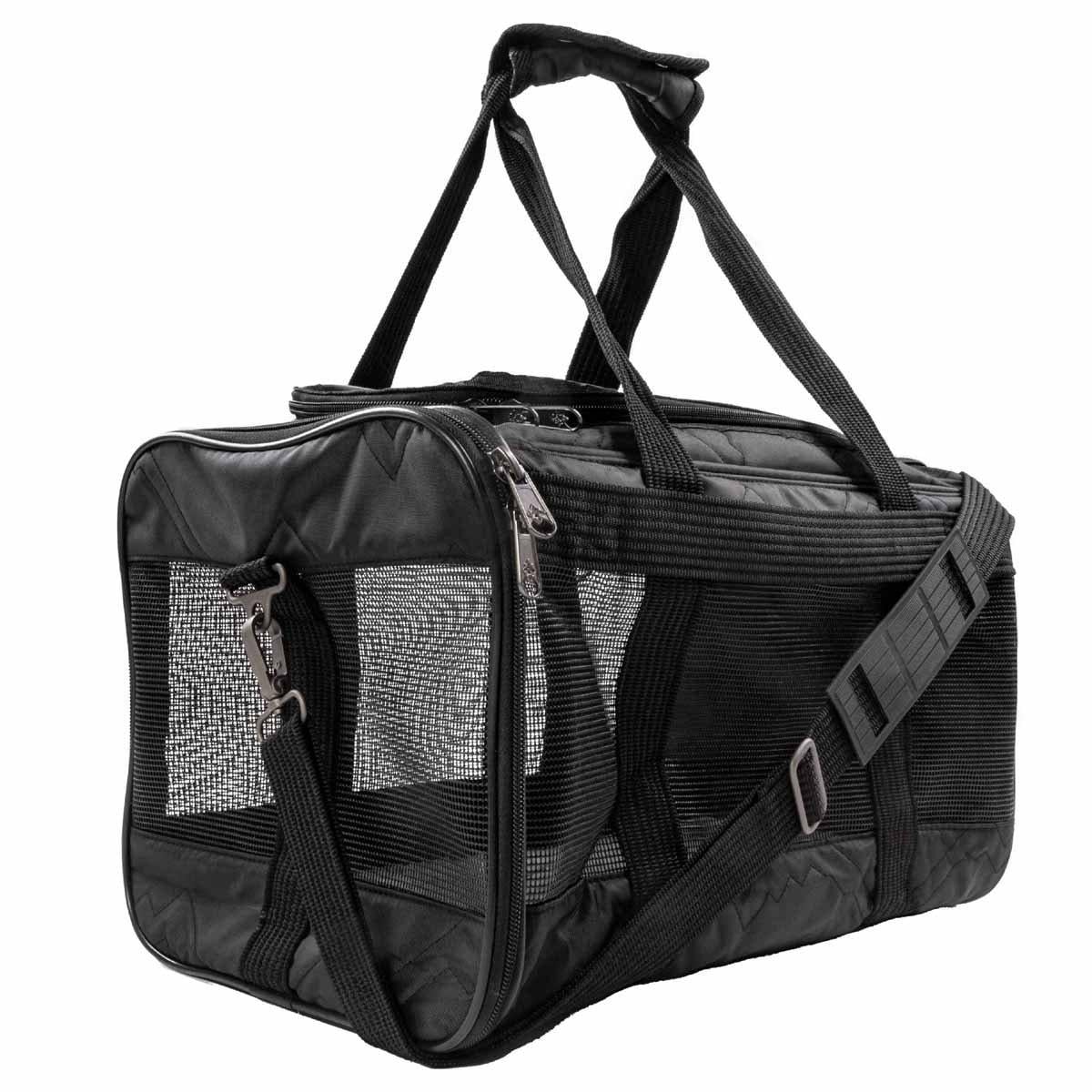 SHERPA - Deluxe Pet Carrier Black Large 48x30x29cm Max 10kg - (786306550356) - Gratis frakt v:2015905