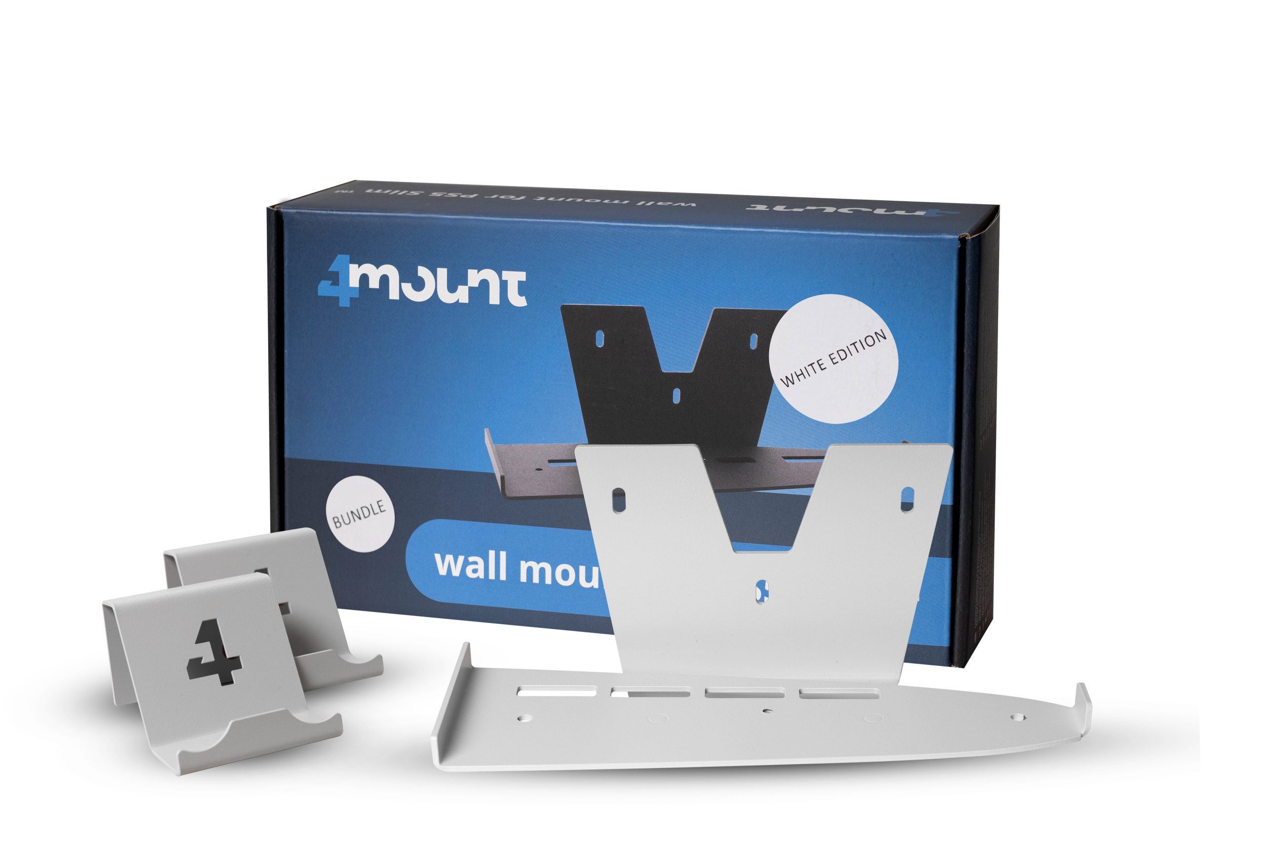 4mount - Wall Mount For PS5 Slim - Bundle - White - PlayStation 5 - Nordisk - Slim - Gratis frakt v:9211582