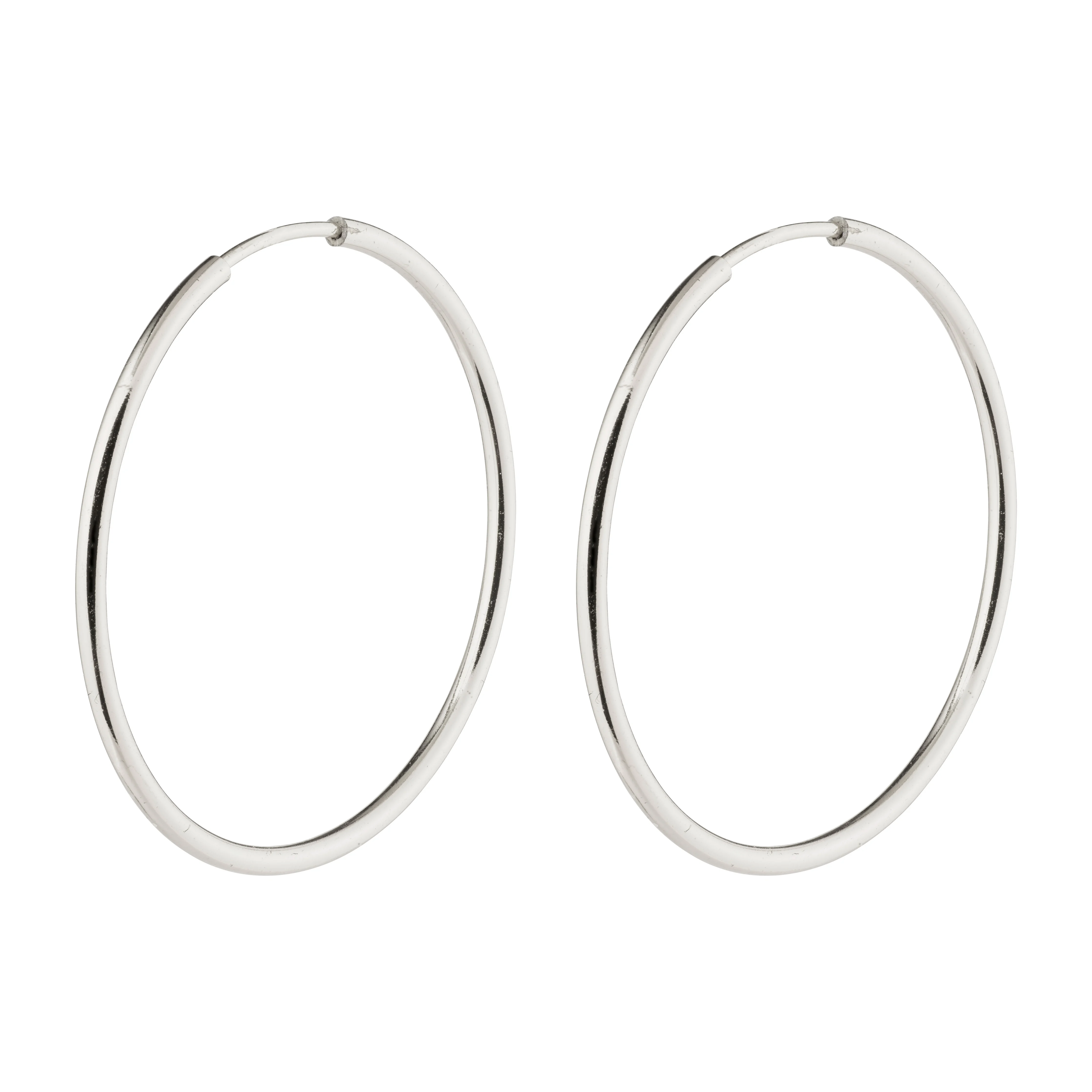 PILGRIM - SANNE Medium Hoop Earrings - Silver-Plated - 26 mm v:3432408