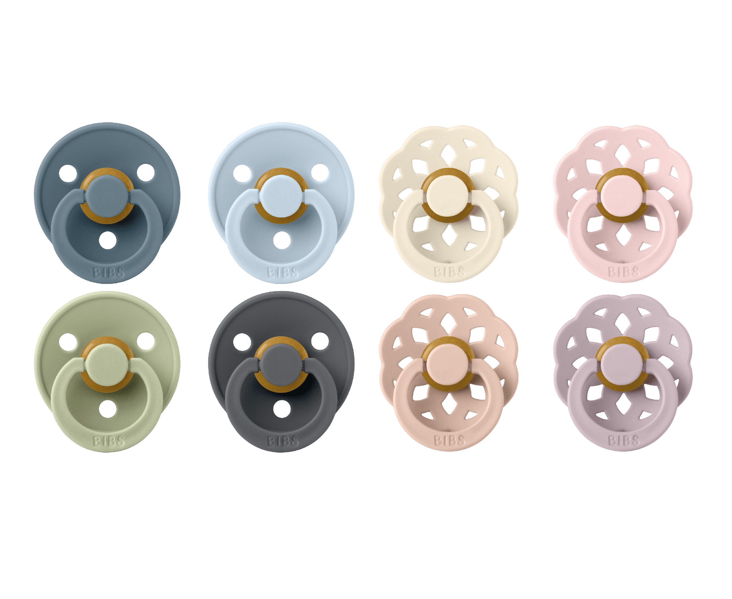BIBS - Pacifier Boheme & Colour 2x 4 PACK - Size 2 v:7779441