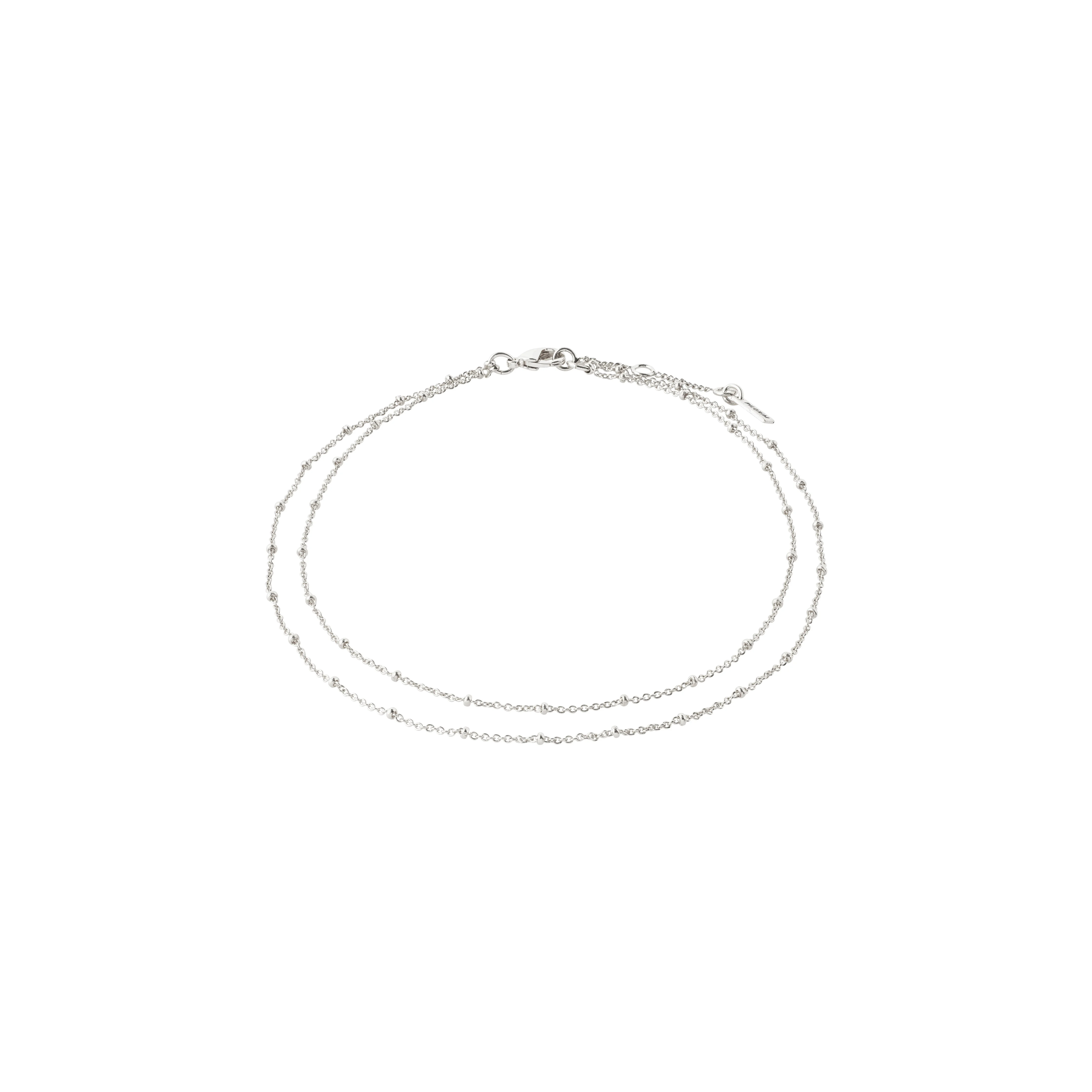 PILGRIM - ELKA Ankle Chain 2-in-1 - Silver-Plated - 25 + 3 cm v:5979458