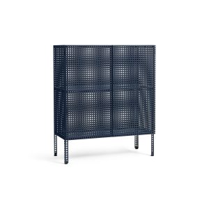 HAY – Perforated Gulvskap Medium – H95 cm – Stålblå – Blue – Gratis frakt v:4940031
