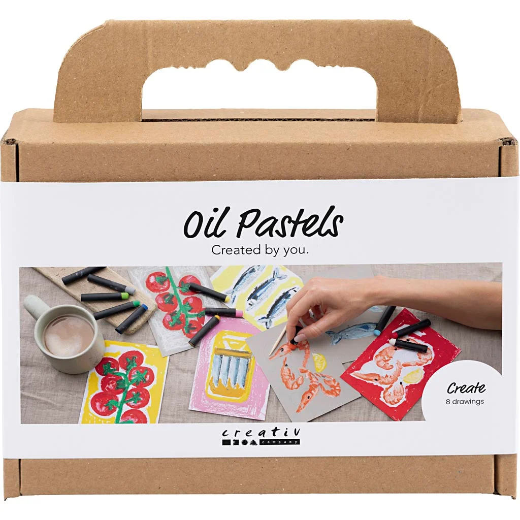 DIY Kit – Mini DIY Kit Oljepastell, Fisk og skalldyr, grå, hvit, 1 pk. v:9617806 DIY Kit – Mini DIY Kit Oljepastell, Fisk og skalldyr, grå, hvit, 1 pk. v:9617806