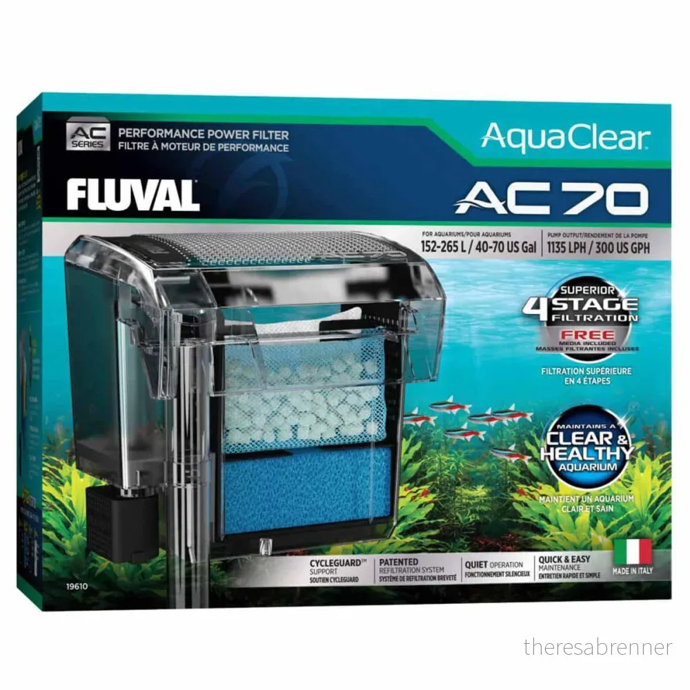 Fluval - AquaClear AC 70 Hang-on Filter - 1135 L/H - 152–265L - Gratis frakt v:8003686