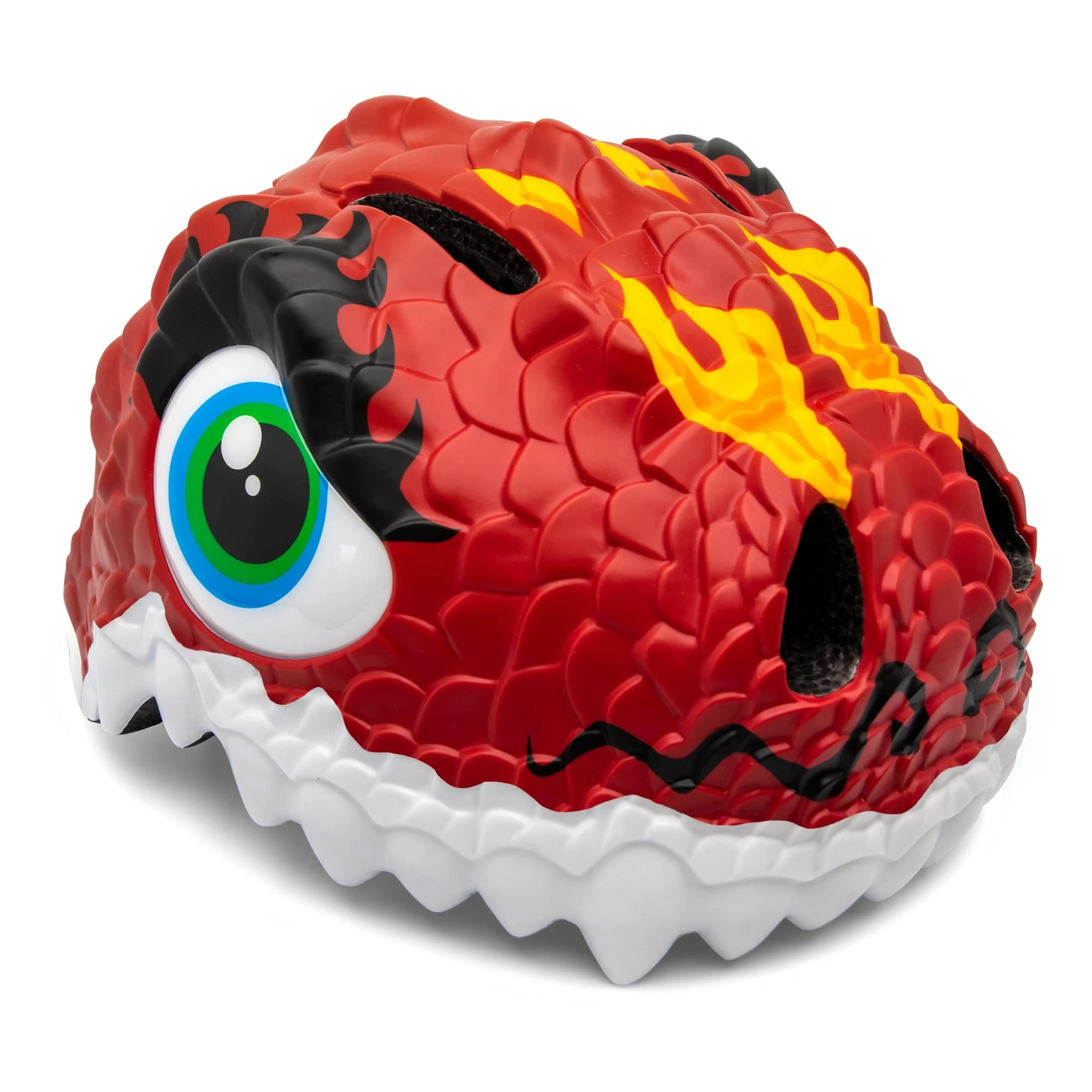 Crazy Safety – Dragon Sykkelhjelm – Rød (49-55 cm) – Gratis frakt v:2010061