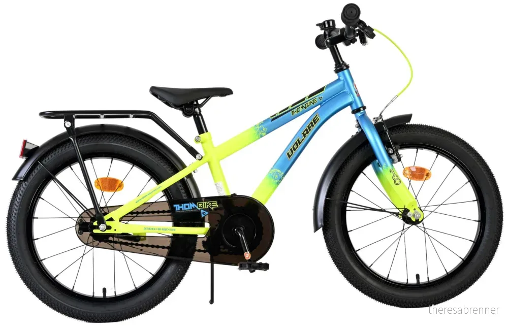 Volare - Children's Bicycle 18" - Thombike Blue Yellow (61857) - Gratis frakt v:8672403