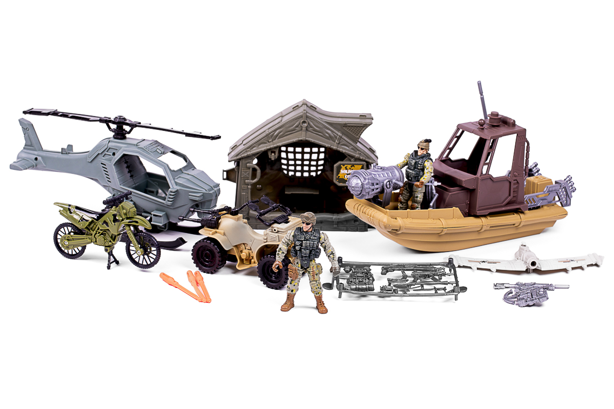 Special Forces - Military set including boat, helicopter, ATV and accessories (520374) v:8865333