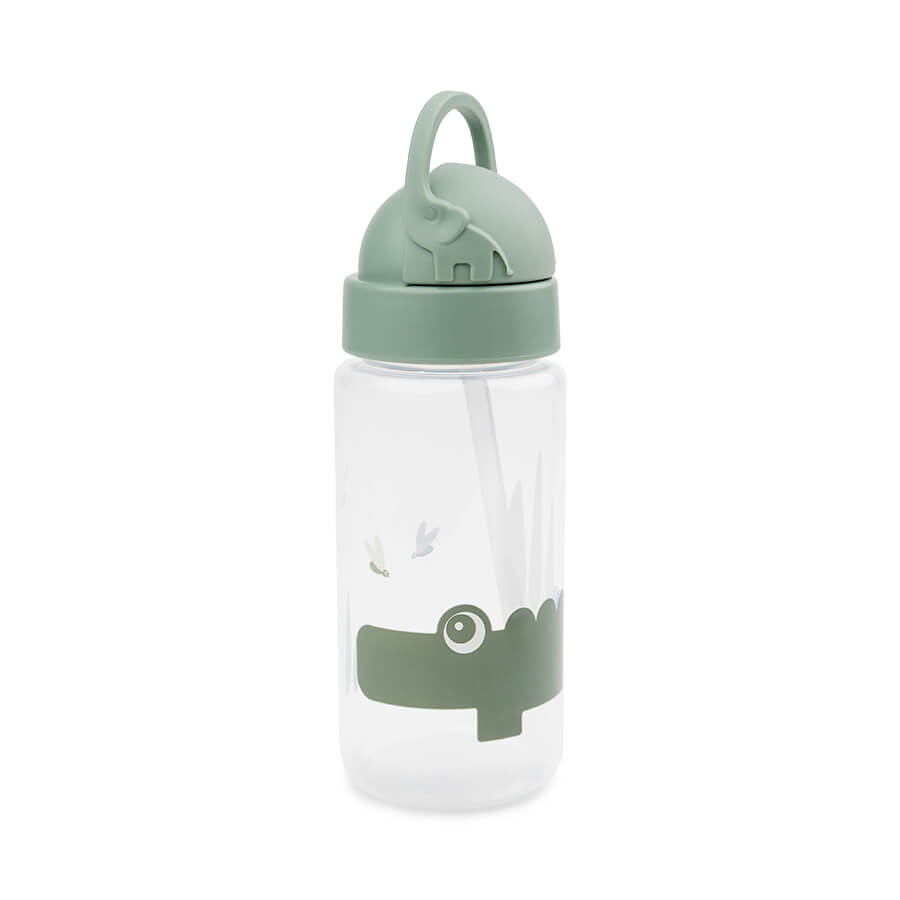 Done by Deer - Straw Bottle - Croco Green - 350 ml v:5324576