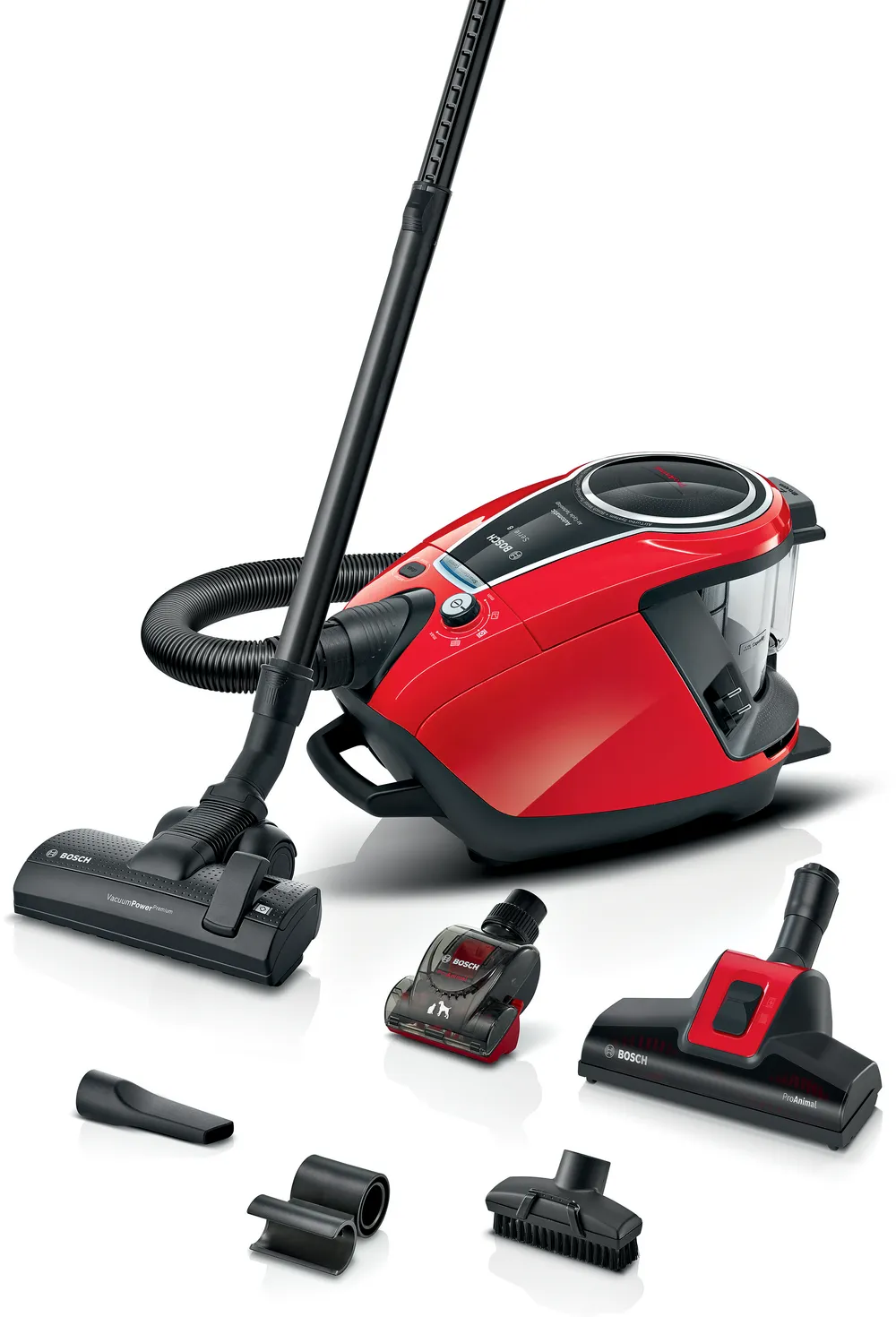 Bosch - Series 8 BGS7PET1 - ProAnimal Poseløs Støvsuger - Rød - Gratis frakt v:6951162