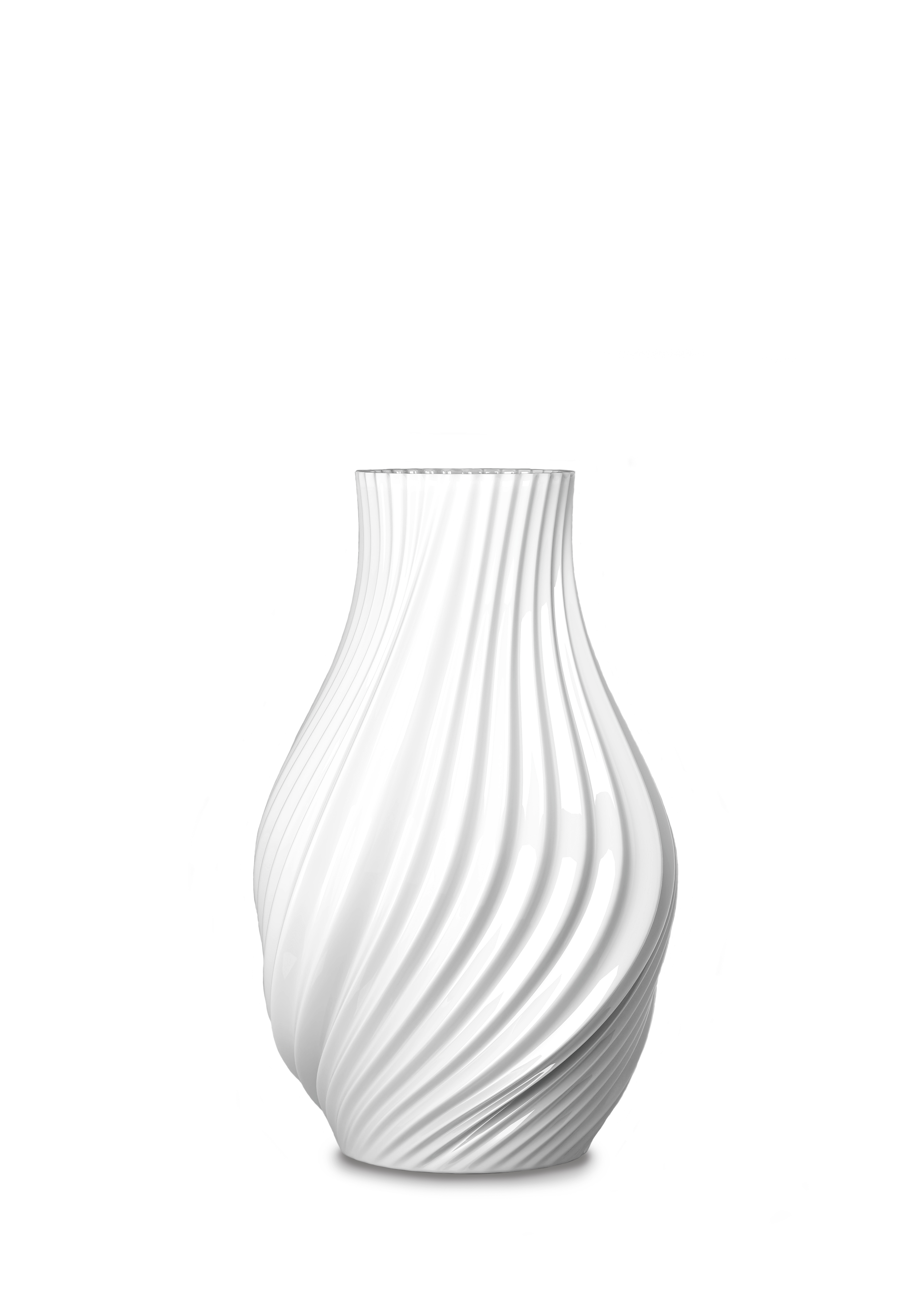 Lyngby Porcelæn - Twist Vase - White - 18 cm - Gratis frakt v:3031840