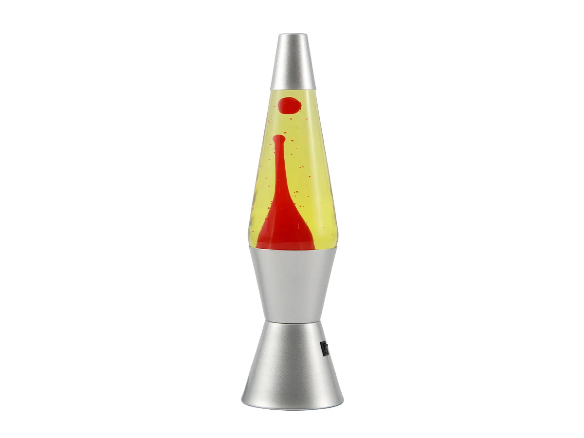 iTotal - Spaceship LED Lava Lamp - Silver Base, Yellow Liquid, Red Wax (XL3326) v:3975908